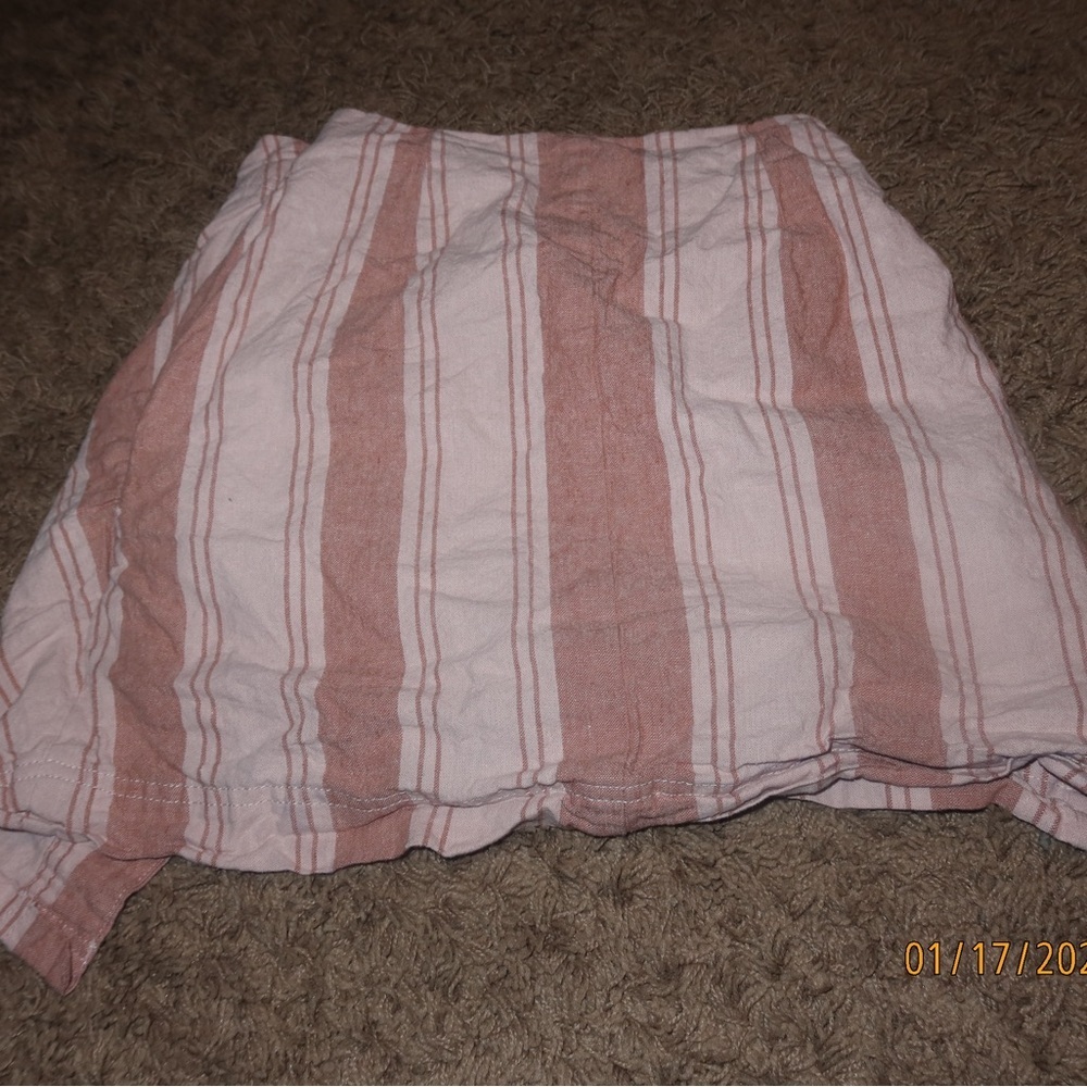 Striped Pink and White Skirt with Belt free people - Picture 3 of 3